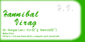 hannibal virag business card